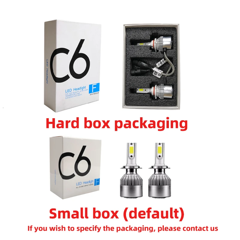 2 шт. H7 светодиодные лампы 12V 6000K H4 H1 H3 H8/H9/H11 H27 880 9005/HB3 9006/HB4 9012 880 H27 Автомобильные светодиодные фары Прямая ;