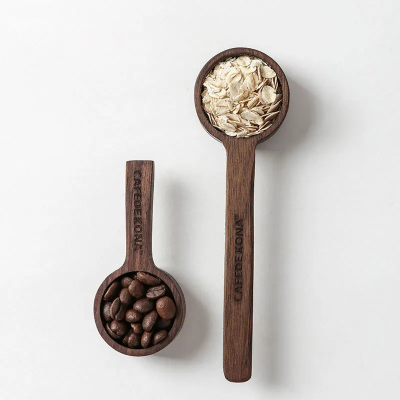 

Walnut measuring spoon Scoop coffee beans Kitchen measuring tool Wooden spoon