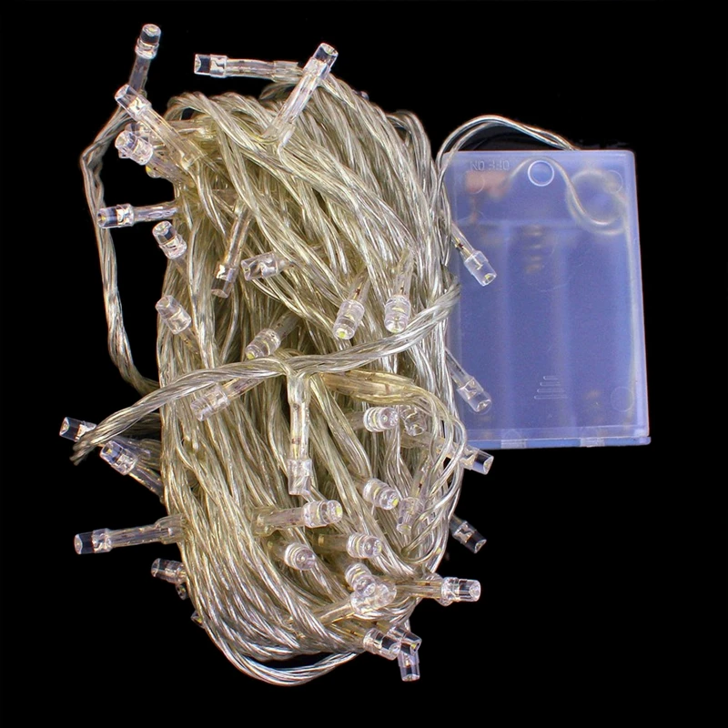 80 LED Battery Operated Fairy String Lights Christmas Wedding Tree Lighting Mood Light 10M Warm White