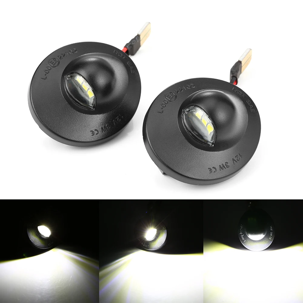 1 Pair Led Car License Plate Lights For Ford F150 Expedition Explorer