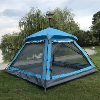 

Quick Automatic Opening Camping Tent 3-4 Person Easy Setup Tourist Family Beach Tent Shelter Awnings Tent Garden Pergola Tent