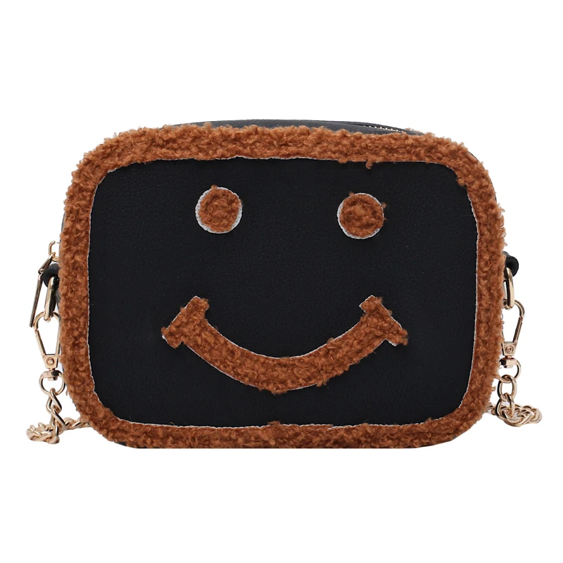 

191224 iVog New Arrival Everyday Ladies Shoulder Crossbody Handbag Fur Geometric Fashion Hand Bags for Women 2019