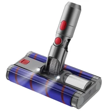

For Dyson Vacuum Cleaner V7 V8 V10 V11 V15 Universal Soft Velvet Double Row Rolling Brush with Lamp Floor Brush Head