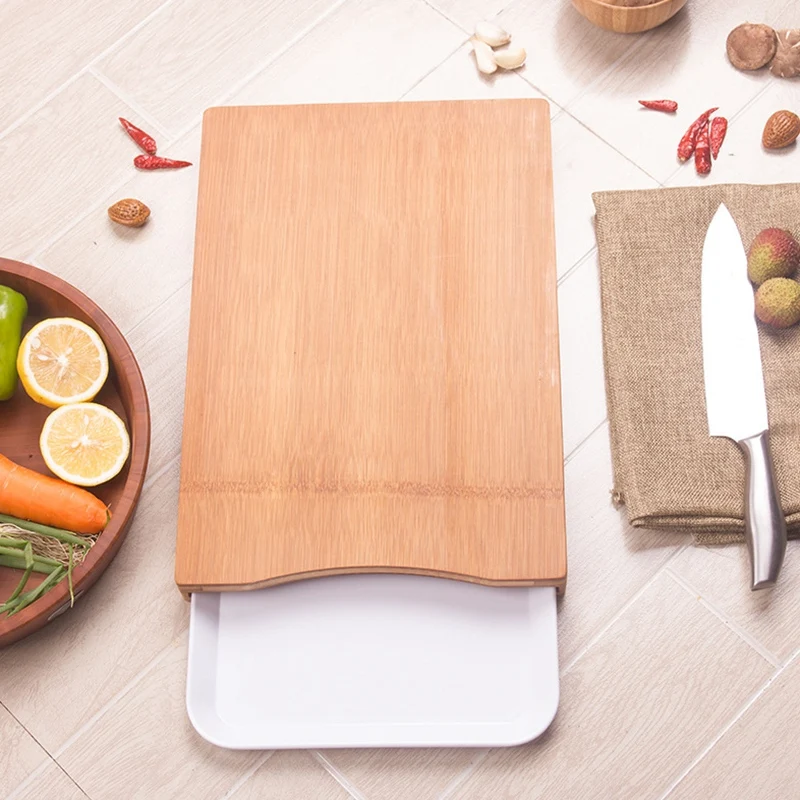 

Kitchen Cutting Board with Drawer Vegetable Meat Tools Kitchen Accessories Chopping Board