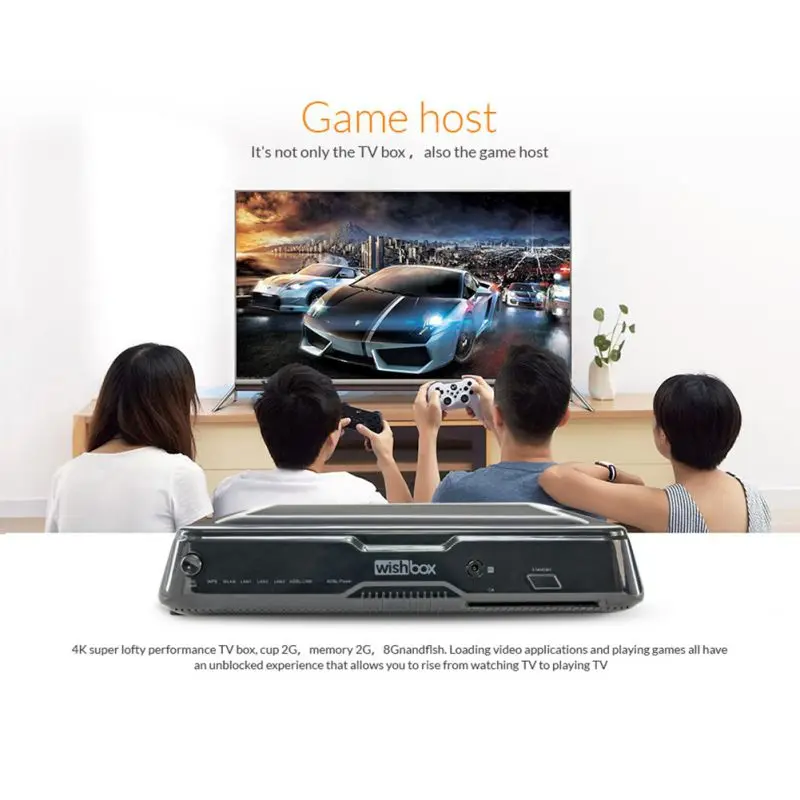 4K Ultra HD TV Box For Android 4.4 2 GB DDR3 8 GB ROM Smart Set Top Box Support Multi-language