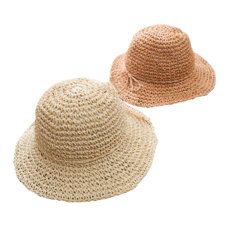 

Family Matching Outfit Summer Hats Bohemia Mom And Me Straw Foldable Hat For Kids Women Girl Star Sun Caps Beach Accessories