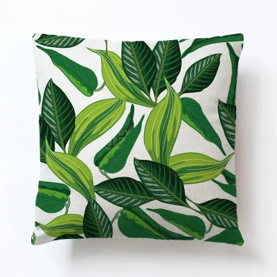 Тропический лес растение лист обнимает наволочки диван спинка украшения 45x45 см Nap Pillowsham наволочка для подушки подарок для детей - Цвет: D1