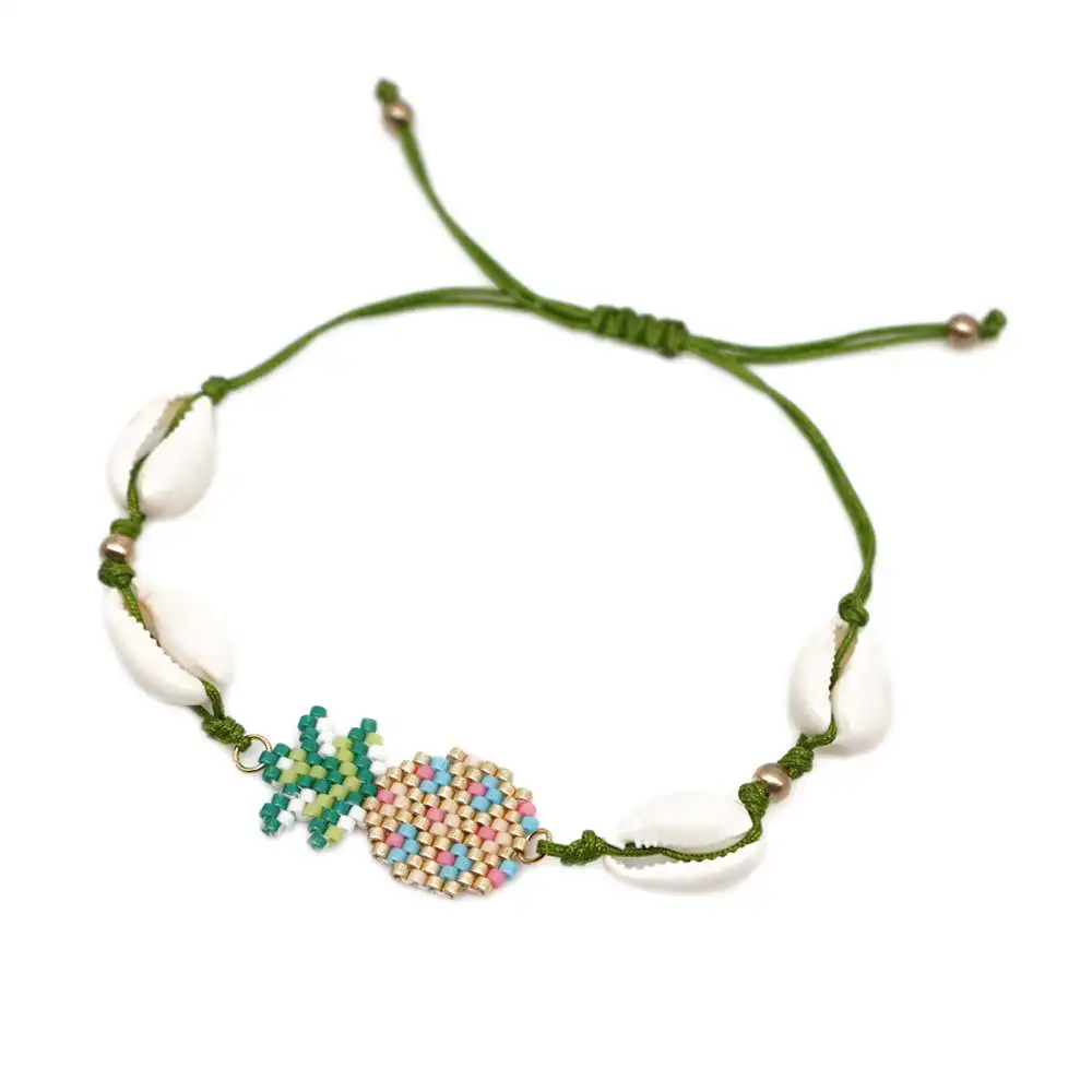 Go2boho браслет ананас для женщин Boho Shell браслет ювелирные изделия Delica Miyuki Pulseras Mujer дружба ручной работы Bileklik