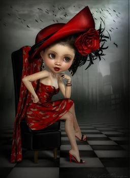 

cartoon Double doll DIY 5D Diamond Painting by Number Kits Full Round Drill Rhinestone Embroidery Cross Stitch Gifts