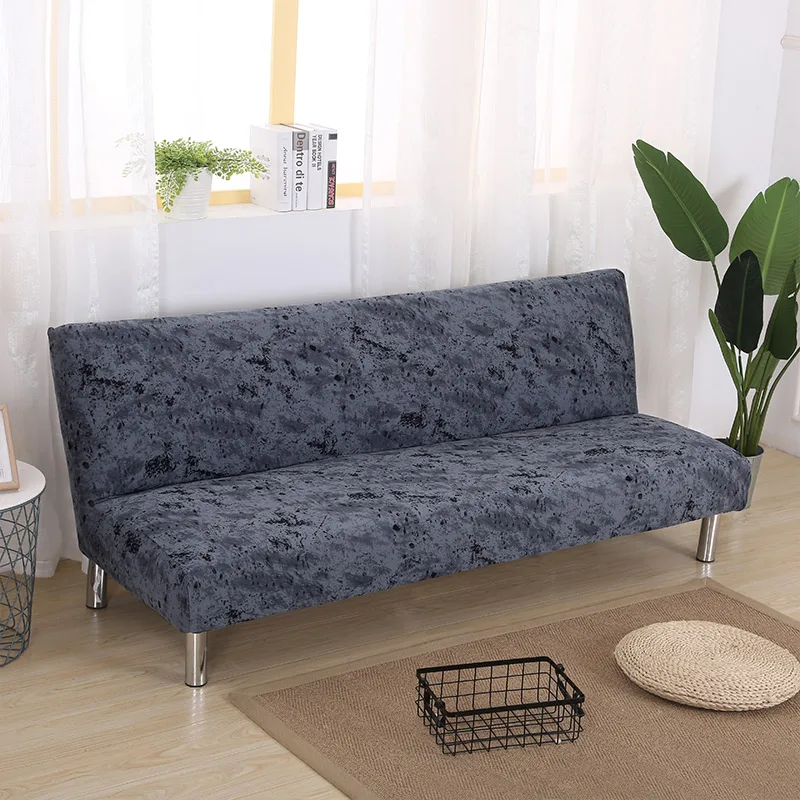 Складной чехол для дивана, кровати, плотный, все включено, противоскользящий, чехол для дивана, эластичный, стрейч, чехол для дивана, длина от 165 до 185 см - Цвет: Smoke