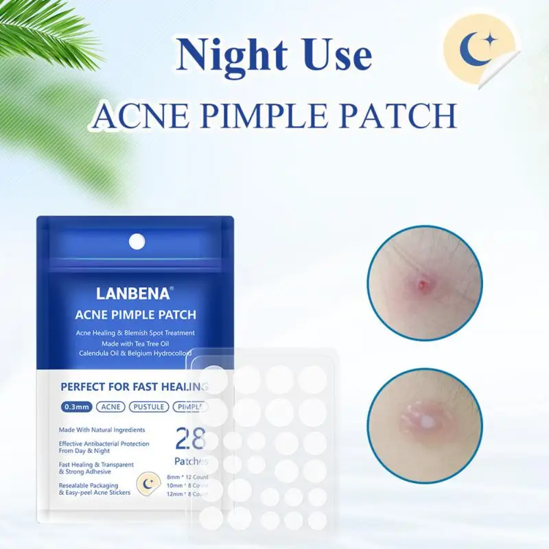 Acne Remover 25pcs/28pcs Day + Night Tea Tree Extract Acne Removal Pimple Patch Invisible Stickers Acne Pimple Removal TSLM1