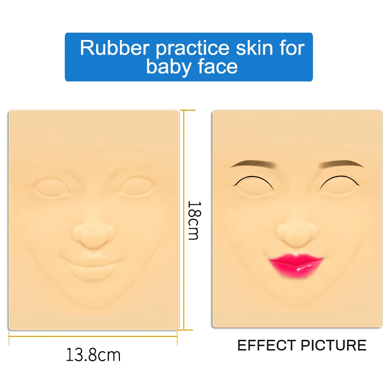 Baby face 5 шт./лот 3D тату практика кожи Перманентный макияж губы кожа для тренировки набор тату Поставки - Цвет: Baby face