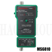 Высокая скорость Тестирование мульти сетевой кабель тестер метр RJ45 BNC тесты для коаксиального кабеля MASTECH MS6810