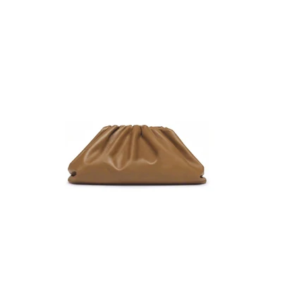 medium brown Высокое качество, простая модная кожаная мягкая плиссированная сумка на плечо с пельменями, большая сумка-мессенджер для женщин, повседневный клатч, женские сумки - Цвет: medium brown