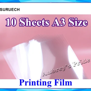 

A3 Size (297x420mm) 10Pcs Inkjet or Laser Printer Transparence Clear Brand New Printing Film