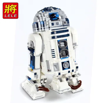

Star Wars Force Awakens Genuine R2 D2 Robot Set Building Blocks Bricks Compatible lepinglys 10225 05043 Kid Educational toys