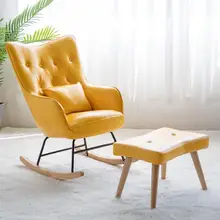 Balcon nórdico mecedora de madera maciza casa reclinable perezoso adulto casual mecedora silla nap easy silla