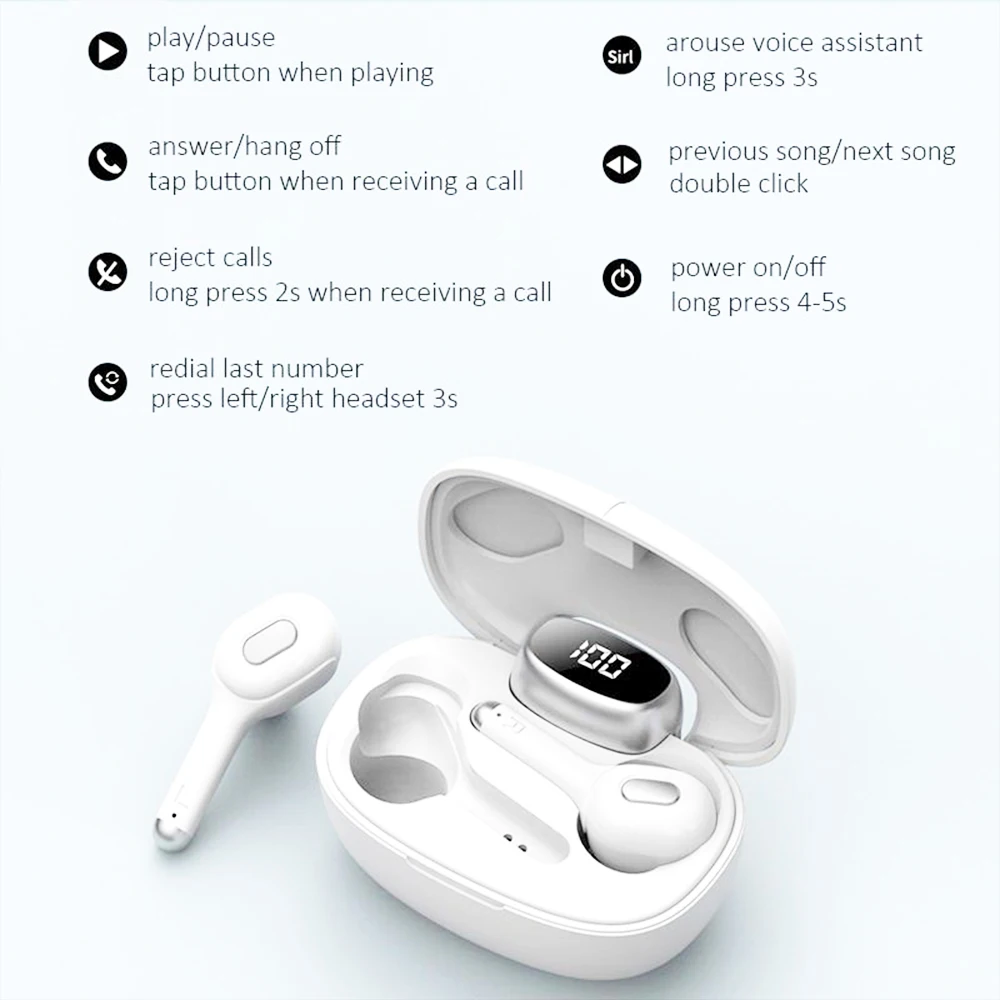 T9S Bluetooth наушники, HD стерео беспроводные наушники, шумоподавление игровая гарнитура