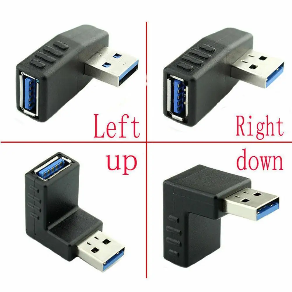 USB штекер-гнездо 3 0 коленчатый кабель для передачи данных 90 градусов боковой