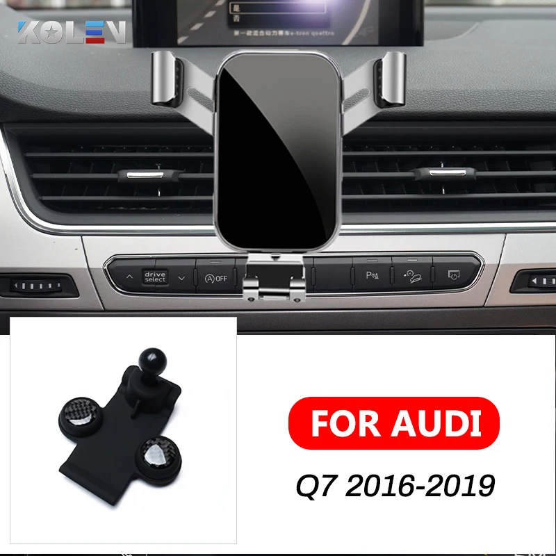 

Car Mobile Phone Holder For Audi Q7 2016-2019 Car Charging Support Gravity Stand GPS Special Mount Support Navigation Bracket