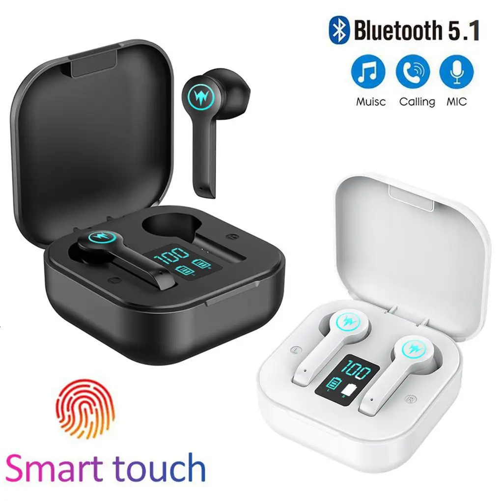 

ES1 TWS Wireless Earphones Bluetooth 5.0 Earphones Sports Earbuds Headset With Mic Charging box Headphones For All Smartphones
