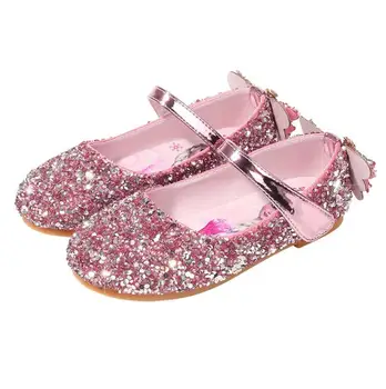 

Girls Princess Paillette Shoes Lovely Spring Summer Elsa Girl Wedding Fashion Child Kids Dress Shoes for Girls sneaker size23-36
