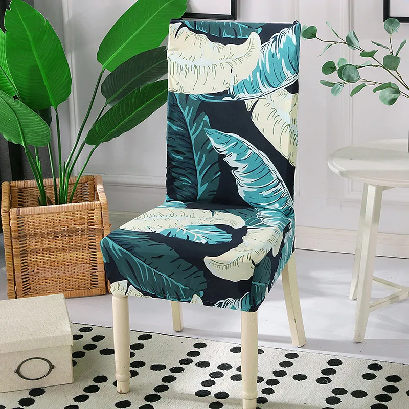 Чехлы на стулья из спандекса, Современные чехлы на стулья для столовой, цветочные чехлы на сиденья для стульев CH37020 - Цвет: 20