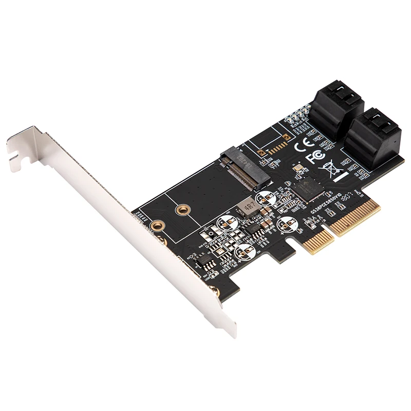  PCI Express SATA 3 Controller Karte PCIE zu M2 Adapter M.2 NGFF 4-Port SATA III 6 GB/s Expansion ka