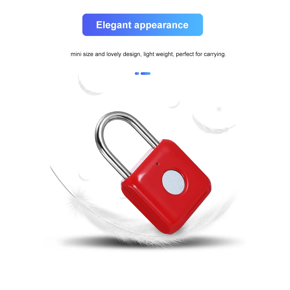 

USB Charging Fingerprint Lock Smart Electric Lock Door Footprint padlock Locker Box Cabinet Drawer Security Padlock Waterproof