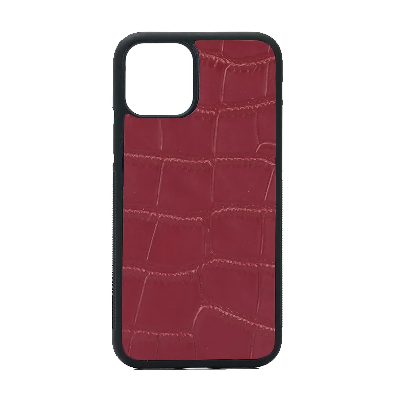 Burgundy Phone Case Индивидуальный Именной держатель для карт кошелек стиль брелок тисненая крокодиловая кожа подарочный набор для SAMSUNG IPHONE 11,11 PRO MAX чехол - Цвет: Burgundy Phone Case
