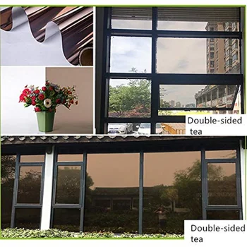 

90cmx4m Thermal Control Sunscreen Film Privacy Protection Explosion-Proof One Way Perspective One Way Mirror Anti-UV Tint-Foil