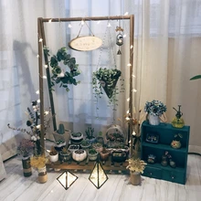 Luo Цветочная стойка из массива дерева, цветок для помещения, подвесной цветочный горшок для гостиной, рамка для балкона, Botany, украшение для Северной Европы