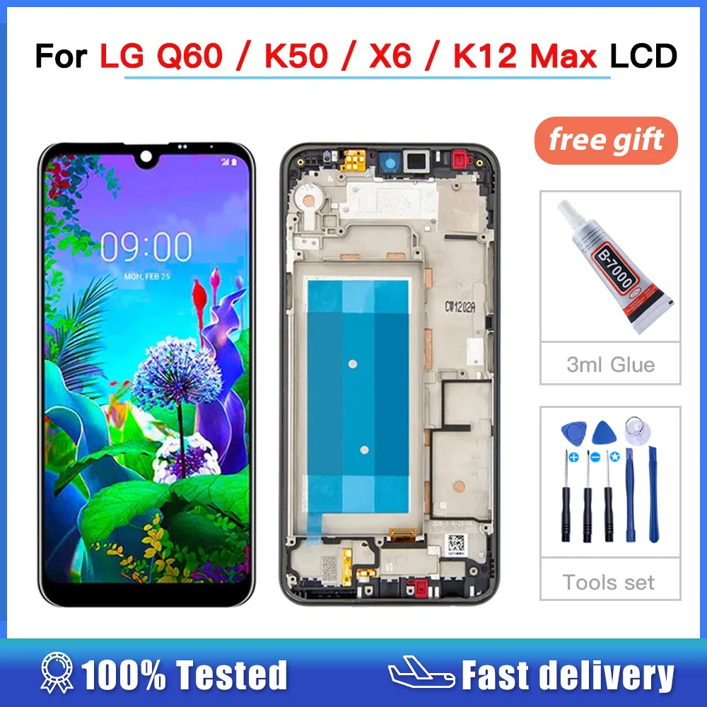 For LG X6 X625N X625 Touch Screen Digitizer LCD Display Q60 K50 X525 X525BAW X525HA X525ZAW X520 K12 Max X520BMW | Мобильные