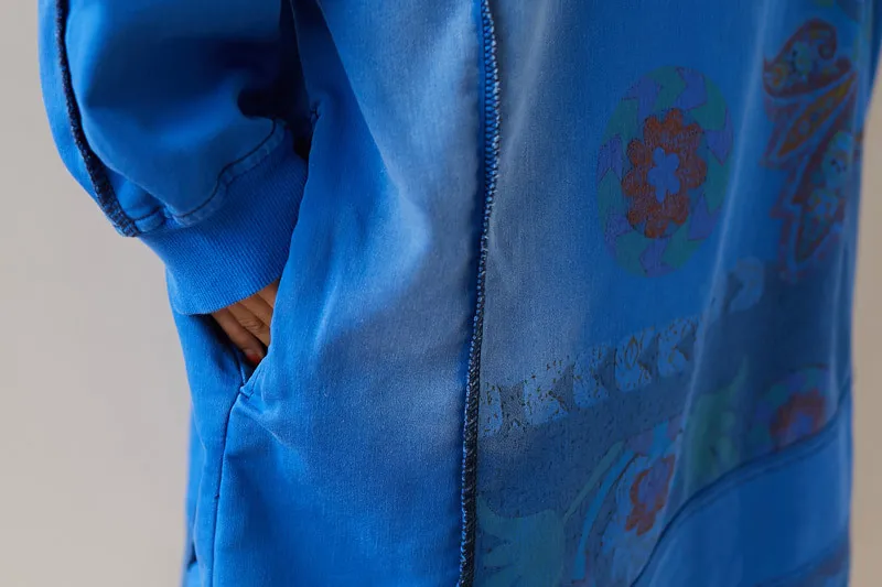 Hooded Cotton Sweatshirt Dress 10