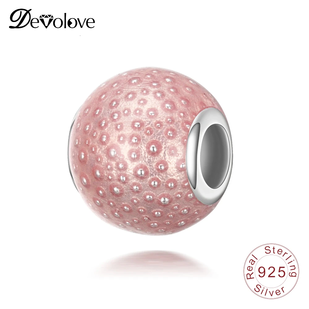 DEVOLOVE Новое поступление Настоящее серебро 925 пробы очаровательные бусины Bubbly