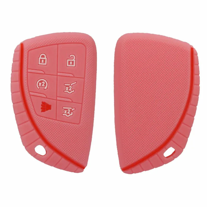 Xinyuexin Silicone Smart Car Key Fob Case for Chevrolet Suburban Tahoe Car Key Rubber Cover 2021