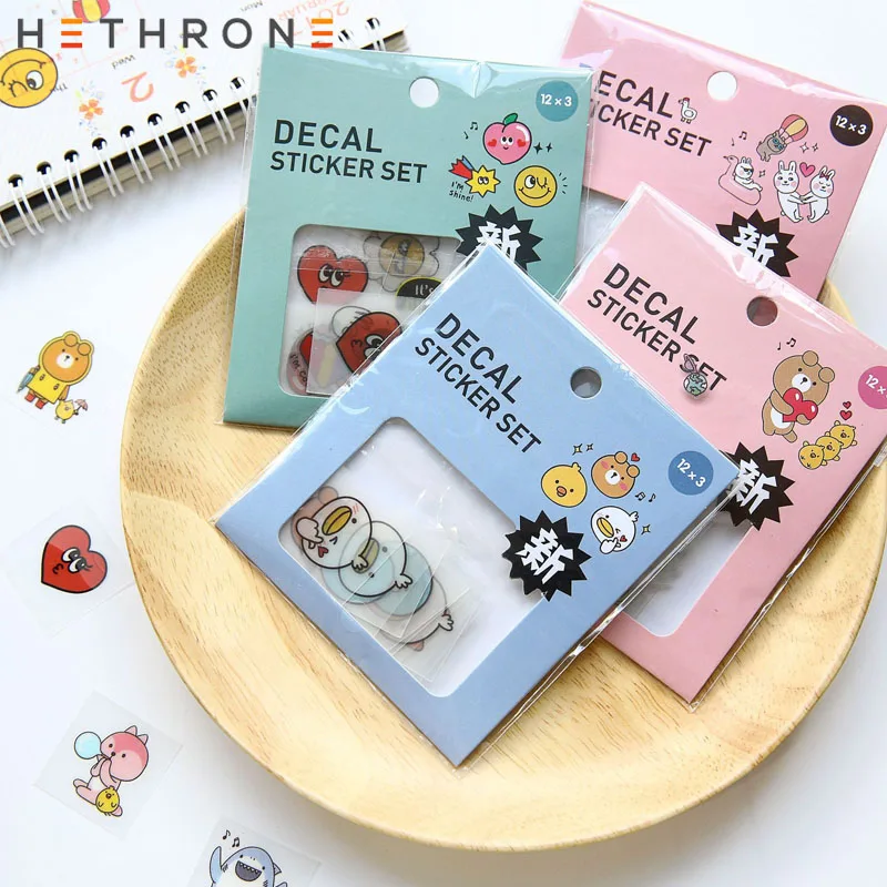 Hethrone Mini cute cartoon Shark animal sticker Irregular transparent pvc sticker hand account sticker Decoration bullet journal