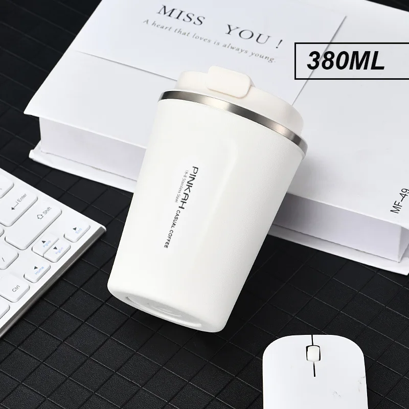 380ml-2 UNTIOR 380/510 мл 304 нержавеющая сталь Термокружка для путешествий кофейная кружка с крышкой бутылка для воды в автомобиль термосы Термокружка для подарка - Цвет: 380ml-2