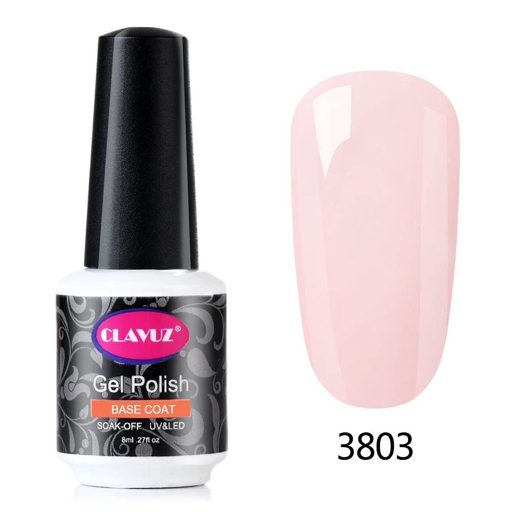 3803 CLAVUZ двухступенчатый Цвет гель для базового покрытия ногтей замочить от УФ-светодиодный лак для ногтей Лаки гель грунтовка профессиональная эмаль Маникюр 8 мл - Цвет: 3803
