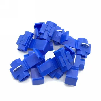 

50x Great Electric Connectors Quick Splice Lock Wire Terminals Crimp Set #Blue