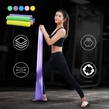 

IN STOCK 1.5m Yoga Pilates Stretch Resistance Band Fitness Exercise Bandas Elastic Fitness Rubber Rubber Band Elastic Fitness