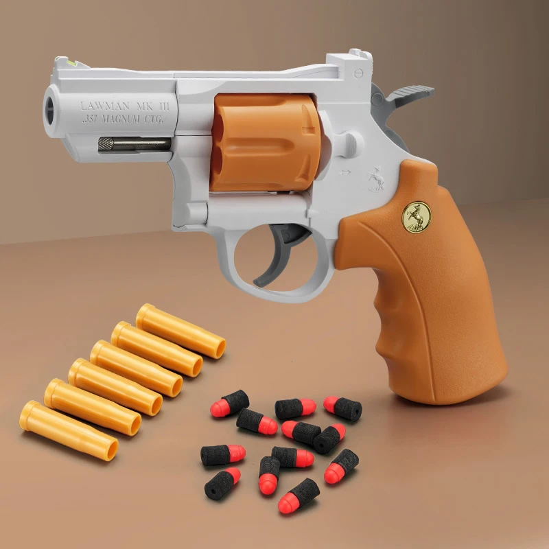 Zp5 Revolver Pistol Launcher Safe Soft Bullet Toy Gun Weapon Model ...