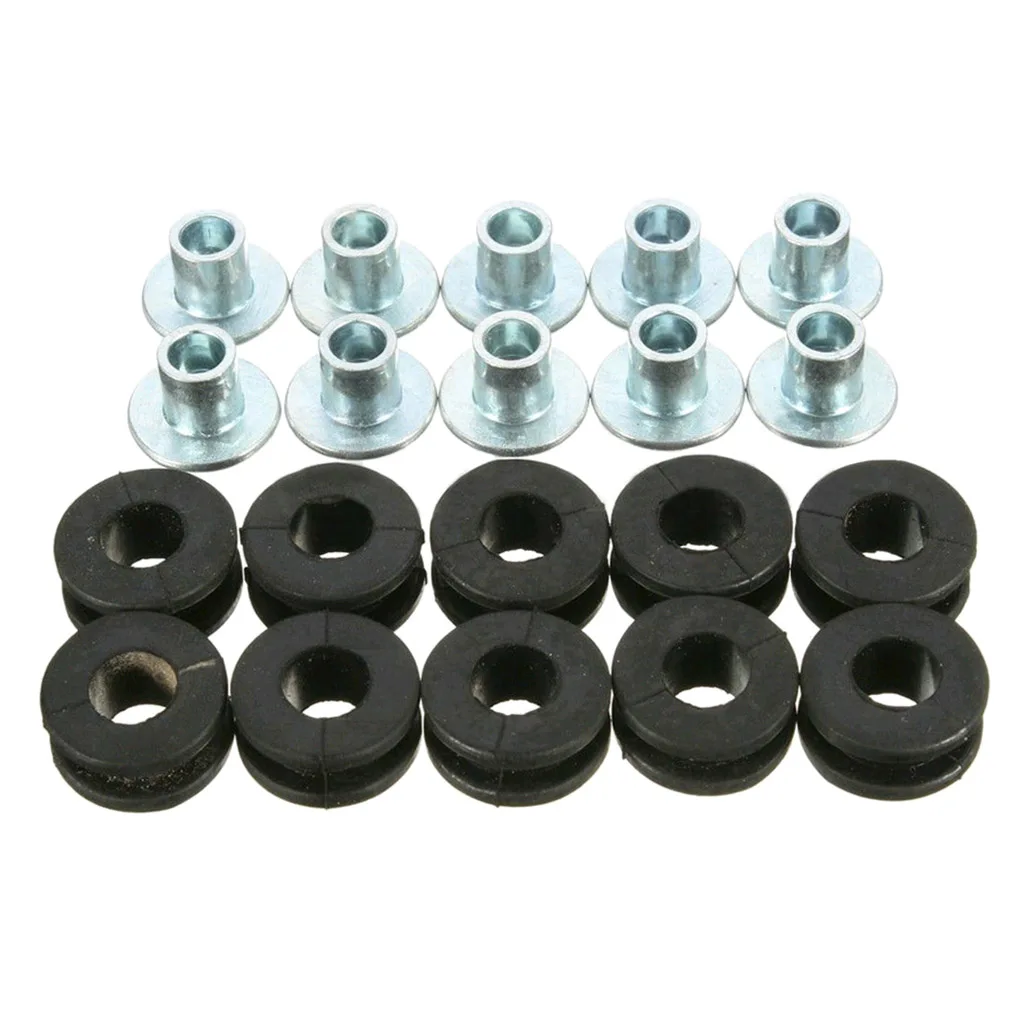 10x Motorcycle Rubber Grommets Kit Assortment For Honda for Yamaha Fairing