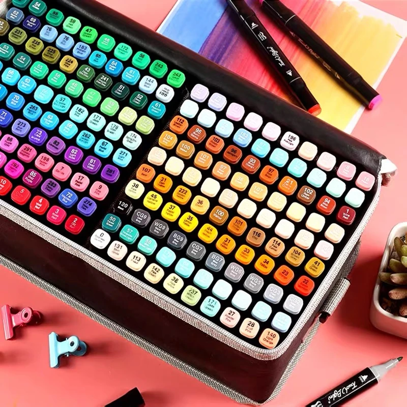 TOUCHFIVE Optional168 Colors Sketch Markers Alcohol Based Markers Painting Art Supplies Pen for Kids , adult painting,Coloring