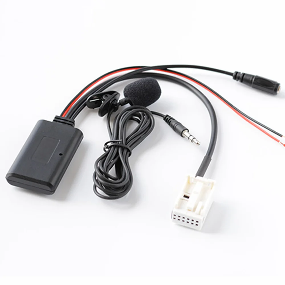 車のbluetoothのauxアダプター電話ハンズフリーマイクアウディa4 Tts Tt A8 R8 A3 6 ディスクcdプレーヤー Cables Adapters Sockets Aliexpress