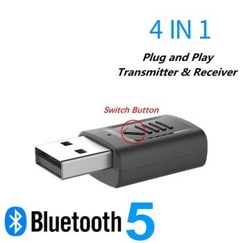 

4-In-1 USB Bluetooth Transmitter Bluetooth Receiver 5.0 PC TV o Transmitter