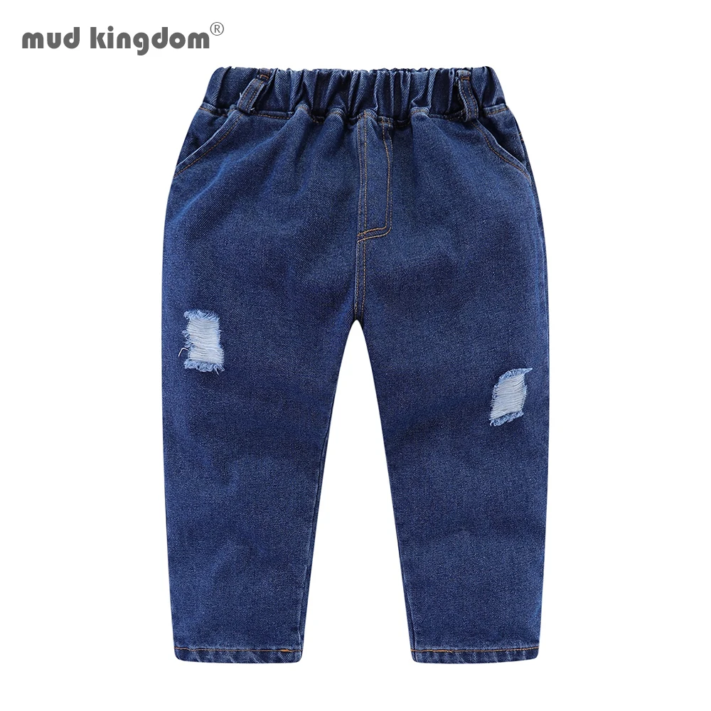 Mudkingdom/комплекты для маленьких мальчиков джинсы 2020 новые модные с длинным рукавом