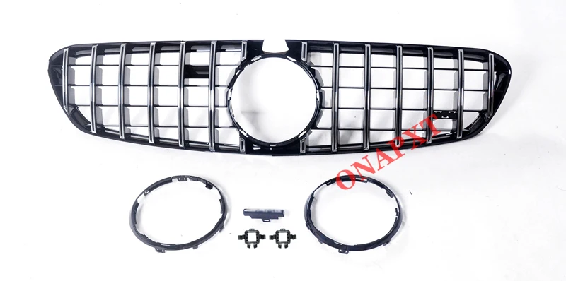 

Auto Styling Middle Grille For Benz S-Class S65 S63 For AMG Coupe 2018-2021 Car Front Bumper ABS Vertical Bar Center Grill