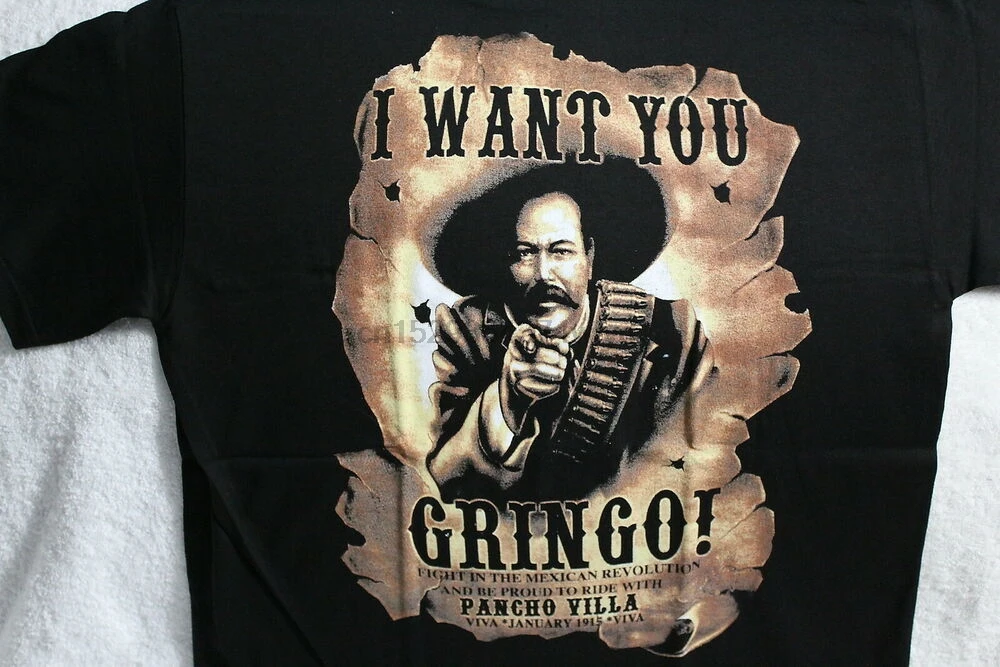 Футболка PANCHO VILLA I WANT YOU GRINGO с мексиканской революцией CANNON |