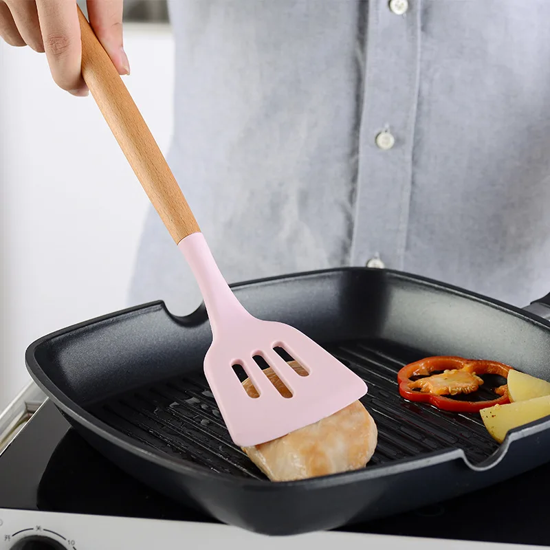 Cooking Tools Premium Silicone Utensils Turner Tongs Spatula Soup Spoon Non-stick Shovel Oil Brush Kitchen Tools kitchen utensils